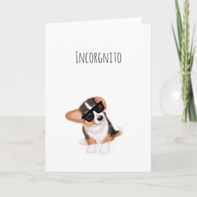 Incorgnito corgi puppy card (Front)
