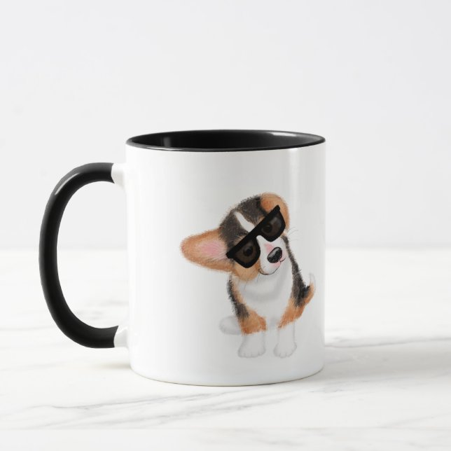 Incorgnito corgi puppy mug (Left)