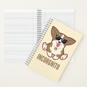 Incorgnito Funny Pug Dog Pet Pun Notebook