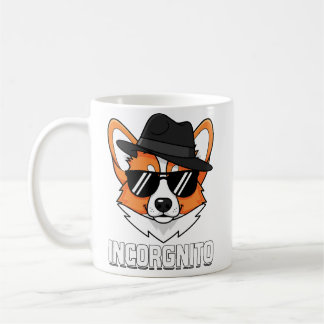 Incorgnito Stealthy Corgi in Shades Coffee Mug