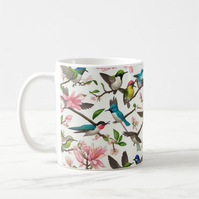 incorporating birds design  coffee mug (Left)