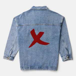Incorrect sign text denim jacket