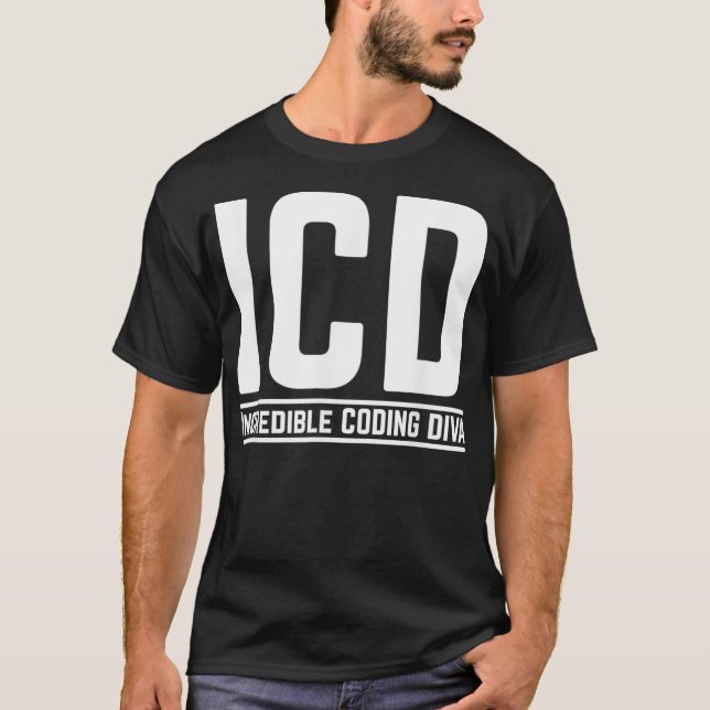 Incredible Coding Diva ICD Funny  T-Shirt (Front)