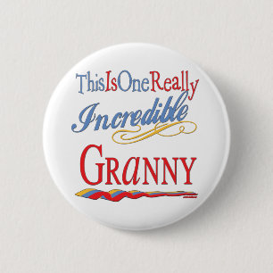 Incredible Granny 6 Cm Round Badge