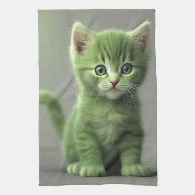 Incredible Kitten Tea Towel (Vertical)