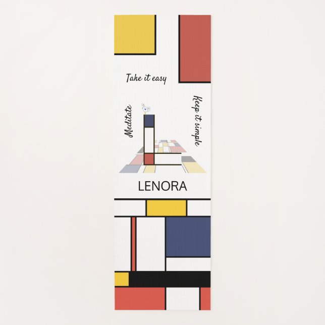 Incredible Neoplasticism Art Monogram. Letter L Yoga Mat (Front)