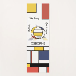 Incredible Neoplasticism Art Monogram. Letter O Yoga Mat