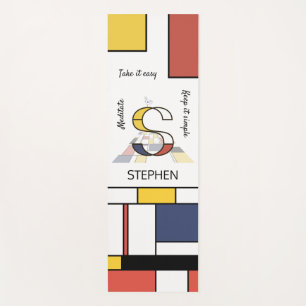 Incredible Neoplasticism Art Monogram. Letter S Yoga Mat