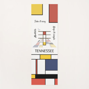 Incredible Neoplasticism Art Monogram. Letter T Yoga Mat