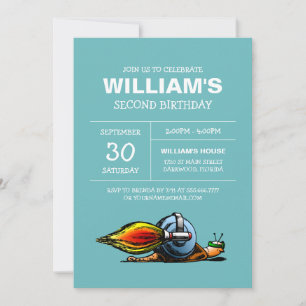 Incredible Rocket Snail Jetpack Invitation