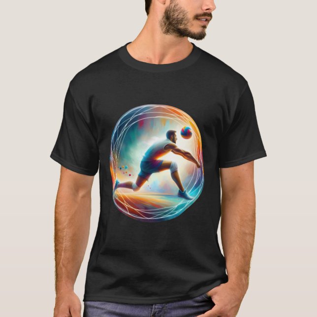 Incredible Volleyball Save – Athlete In Action Des T-Shirt (Front)