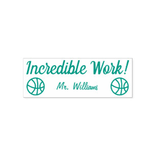 "Incredible Work!" Educator Rubber Stamp
