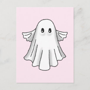 Incredibly cute Halloween ghost Holiday Postcard