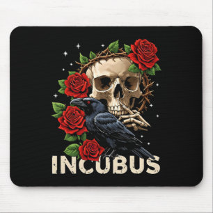 Incubus Crow Left Skull Flower Halloween Costume 1 Mouse Pad