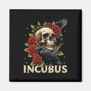 Incubus Crow Left Skull Flower Halloween Costume 2 Magnet