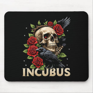 Incubus Crow Left Skull Flower Halloween Costume 2 Mouse Pad