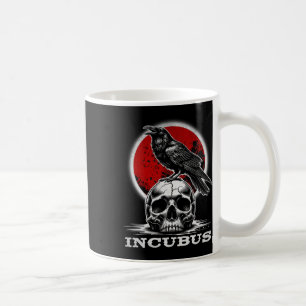 Incubus Skull With Moon And Crow Gothic Halloween Coffee Mug