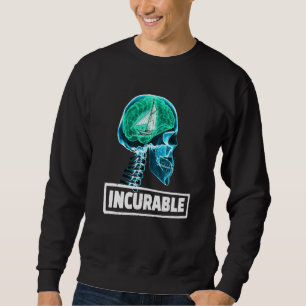 Incurable Sailing Boat Captain Skull X-Ray Skipper Sweatshirt
