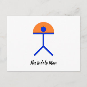 Indalo Man Blue and Orange Postcard