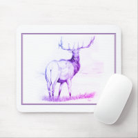 Indecision w/border (elk drawing/purple)