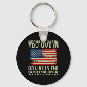 Independance Day 4th Of July Support The Country Y Key Ring