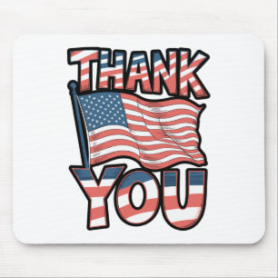 Independence 4th Of July Thank You For Patriotic H Mouse Pad