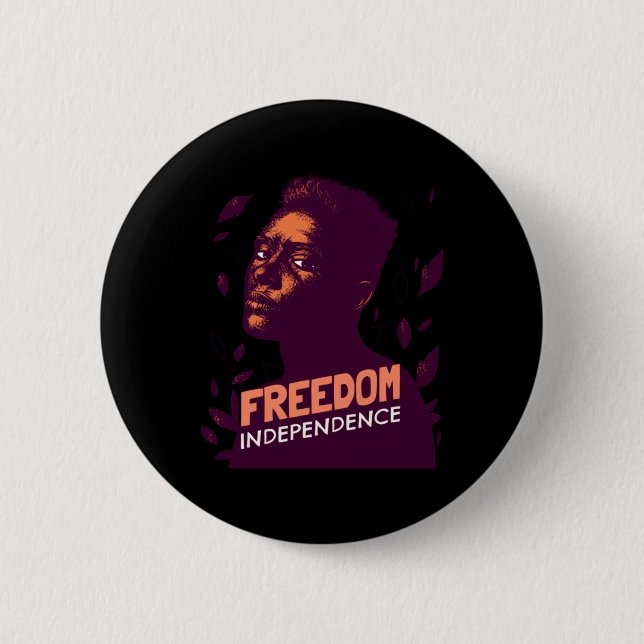 Independence And Freedom Sticker  6 Cm Round Badge (Front)