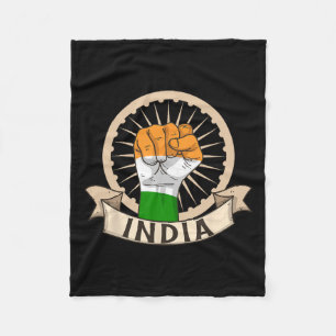 Independence Day 15 August Indian Flag Patriotic G Fleece Blanket