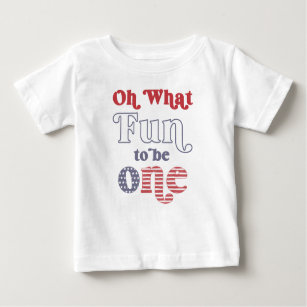 Independence Day 1st Birthday Photo Prop Outfit Baby T-Shirt