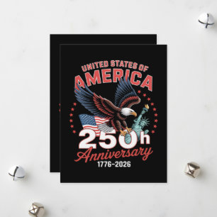 Independence Day 250th Anniversary USA Patriotic Holiday Card