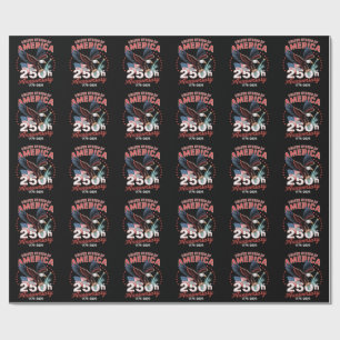 Independence Day 250th Anniversary USA Patriotic Wrapping Paper