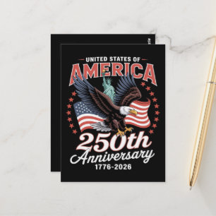 Independence Day 250th Anniversary USA Postcard