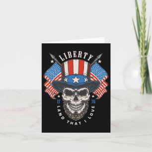 Independence Day 4th July Usa Flag America Liberty Card