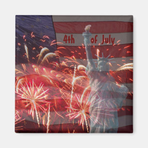 Independence Day 4th of July Fireworks Magnet