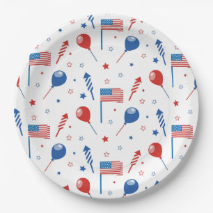 Independence Day 4th of July Paper Plate
