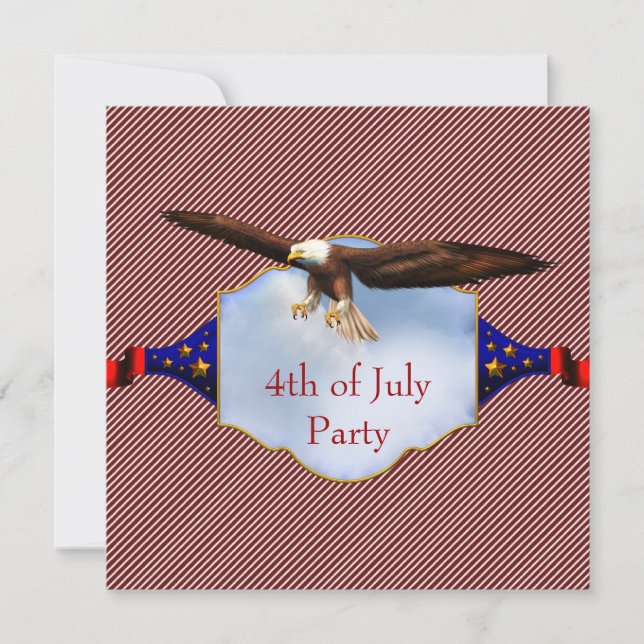 Independence Day 4th of July Party BBQ Invitation (Front)