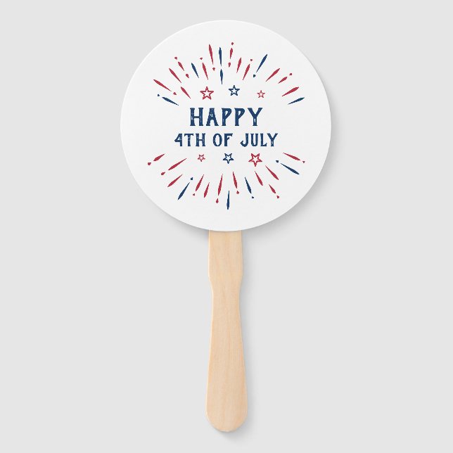 Independence Day 4th Of July Patriotic American Hand Fan (Front)