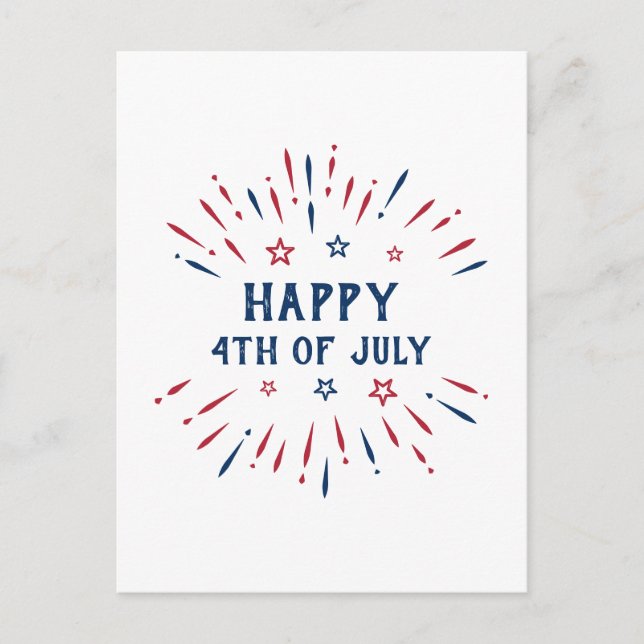 Independence Day 4th Of July Patriotic American Holiday Postcard (Front)