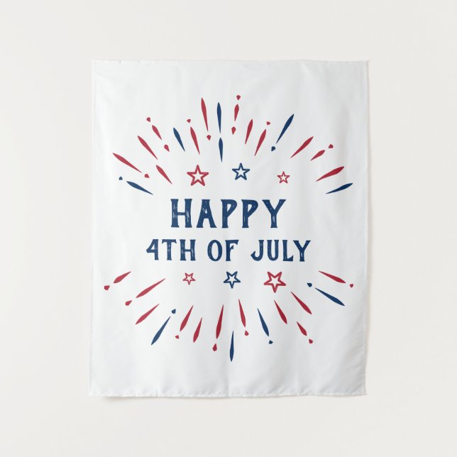 Independence Day 4th Of July Patriotic American Tapestry (Front)