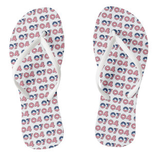 Independence Day 4th of July Stars and Stripes USA Thongs