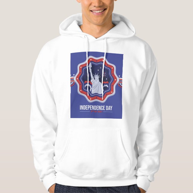 Independence Day 4th of July T-Shirt Design Hoodie (Front)