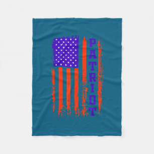 Independence day 4th of july usa patriot fleece blanket
