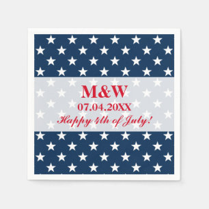 Independence Day 4th of July wedding party napkins