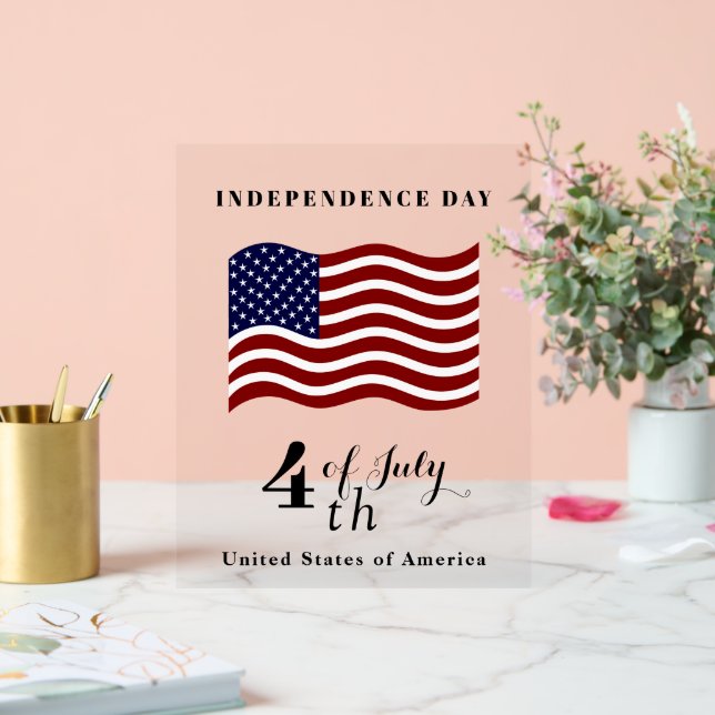 Independence Day Acrylic Sign – USA Pride (Wedding)
