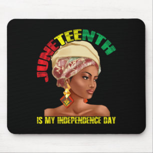 Independence Day African Woman United States Usa Mouse Pad