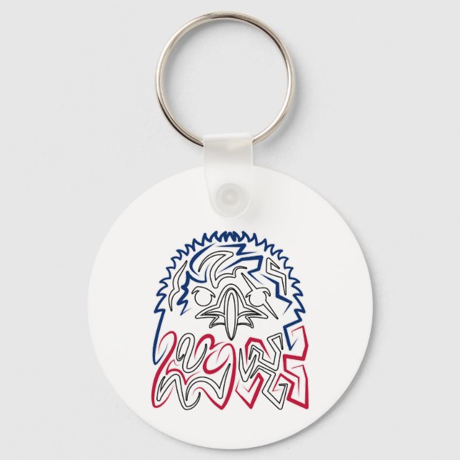 Independence Day American Eagle Key Ring (Front)