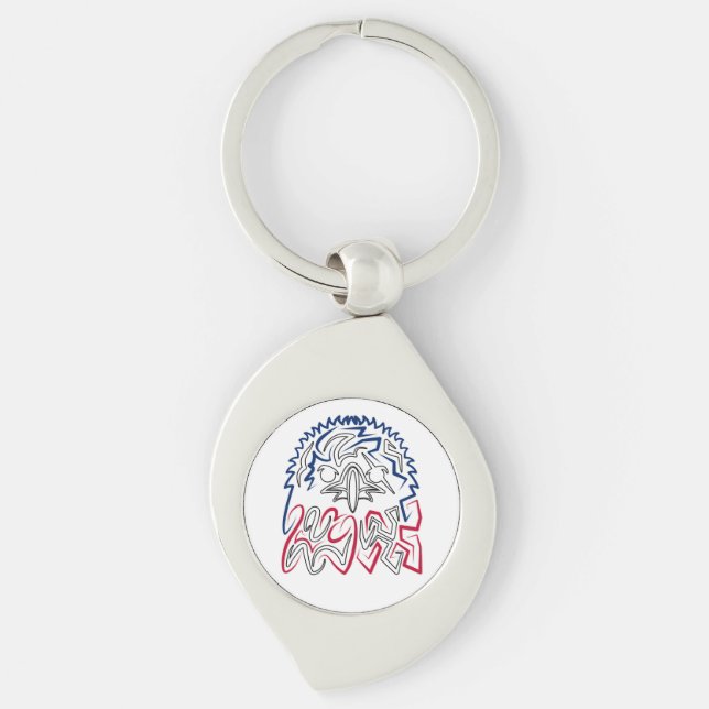 Independence Day American Eagle Key Ring (Front)