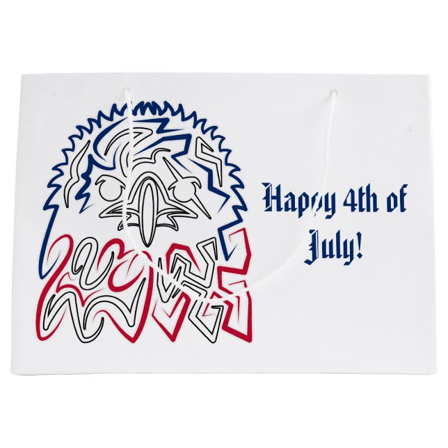 Independence Day American Eagle Large Gift Bag (Front)