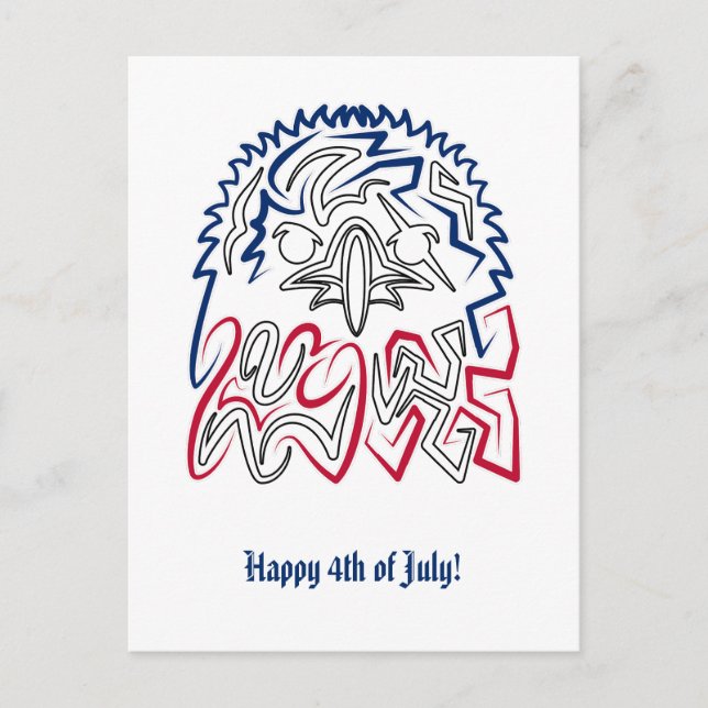 Independence Day American Eagle Postcard (Front)