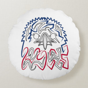 Independence Day American Eagle Round Cushion